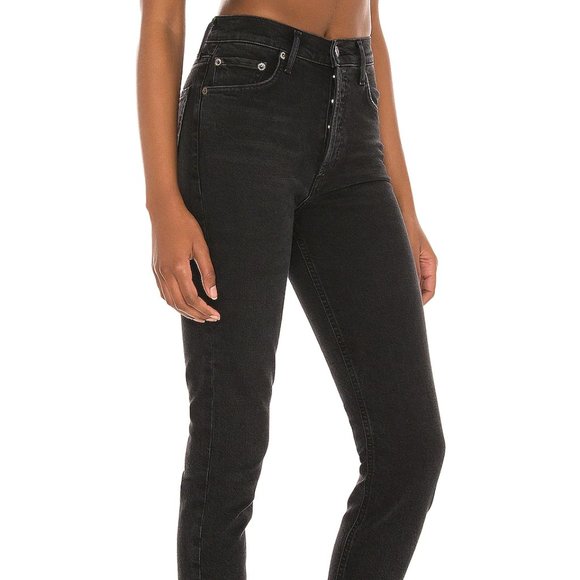 Agolde Nico High Rise Slim Fit Jeans Compilation Washed Black 32 - Picture 3 of 16